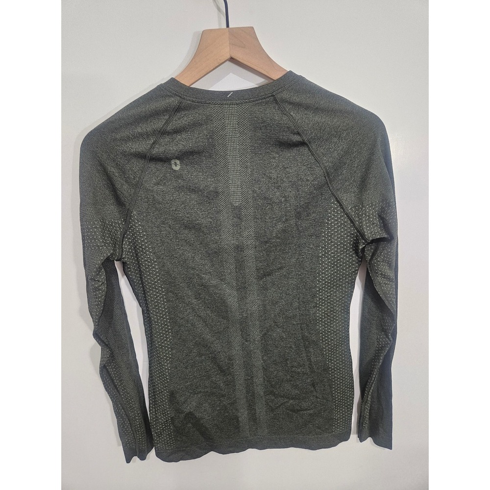 FIGS Seamless Long Sleeve Performance Top Green Heather W22KW1010 Womens Medium - Picture 7 of 7